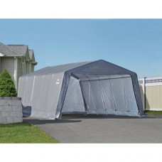 Shelterlogic Garage-in-a-Box 12' x 20' x 8' Peak Style Instant Garage, Gray   554795465